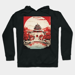 Beijing China Vintage Poster Tourism Hoodie